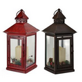 LED 13.5" Coach Lantern 6 Piece PDQ in Red and Oil Rubbed Bronze